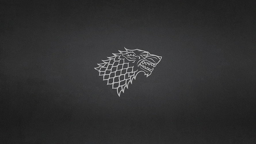 Game of Thrones House Stark Direwolf Sigil on Dark Textured Background HD wallpaper