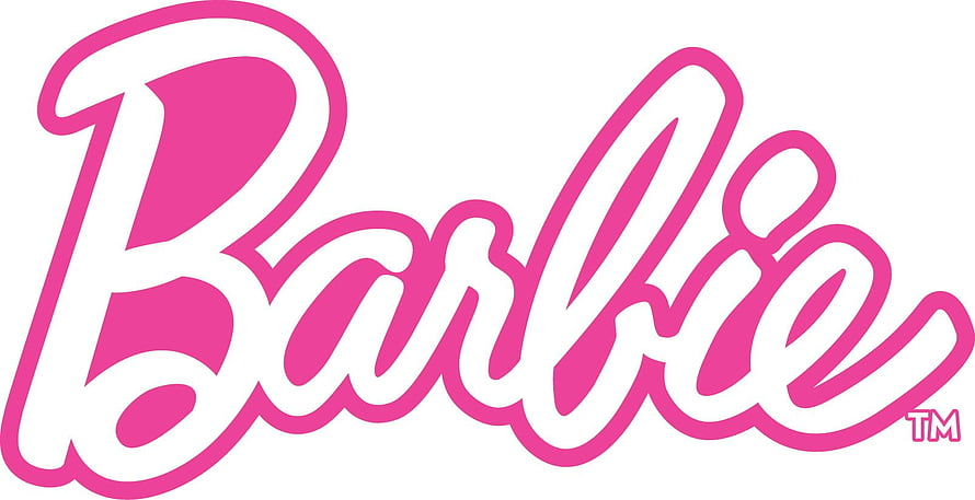 Barbie Classic Pink Script Logo on White Background HD wallpaper