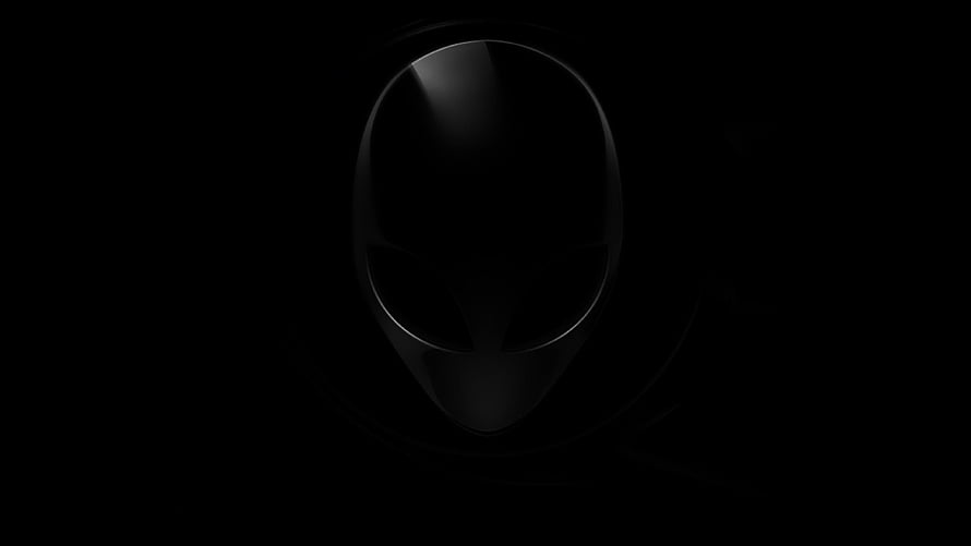 Sleek Alienware Logo Emblem on Dark Background HD wallpaper