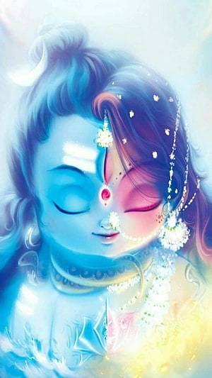 Ardhanarishvara Shiva Parvati Divine Duality Spiritual Artwork HD phone wallpaper