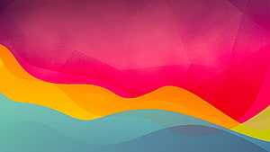 Vibrant Abstract Wavy Landscape with Pink, Orange, and Teal Gradient Layers HD wallpaper
