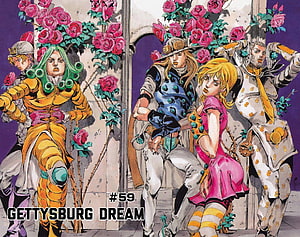 JoJo's Bizarre Adventure Steel Ball Run Chapter 59 Gettysburg Dream Manga Panel HD wallpaper