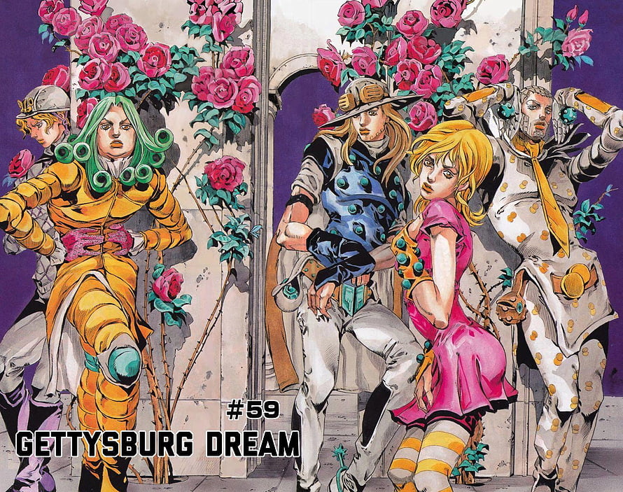 JoJo's Bizarre Adventure Steel Ball Run Chapter 59 Gettysburg Dream Manga Panel HD wallpaper