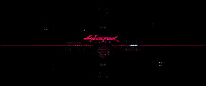 Cyberpunk 2077 Glitch Art Logo on Black Background with Red Digital Distortion HD wallpaper