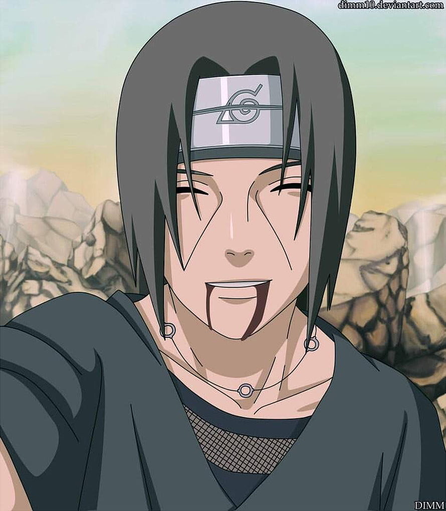 Itachi Uchiha Anime Portrait with Headband and Earring HD phone wallpaper