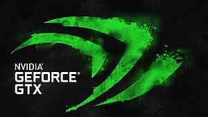 NVIDIA GeForce GTX Green Logo on Dark Grunge Background HD wallpaper