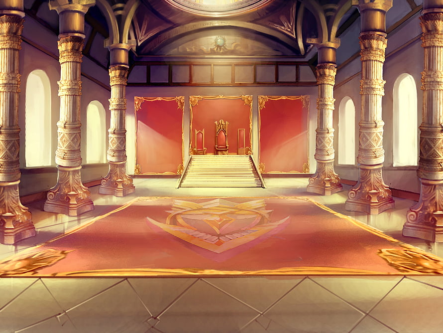 Grand Fantasy Throne Room With Ornate Pillars And Royal Carpet HD wallpaper