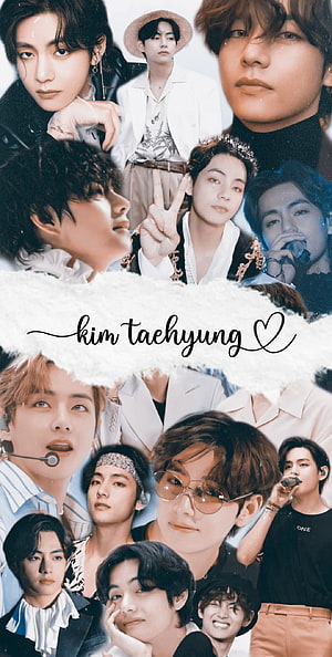 Kim Taehyung BTS V Kpop Idol Portrait Collage Wallpaper HD phone wallpaper