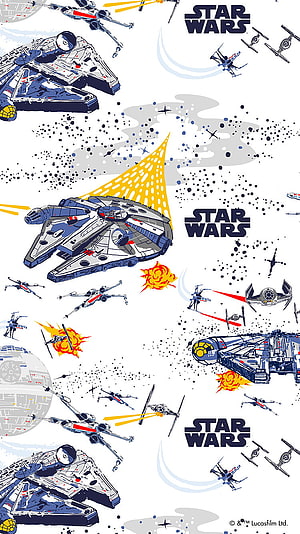 Star Wars Space Battle Pattern with X-Wings and TIE Fighters HD phone wallpaper