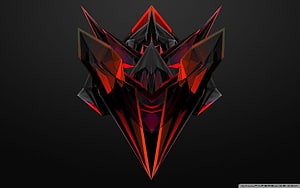 Acer Predator Gaming Logo Abstract Geometric Red and Black Crystal Design HD wallpaper