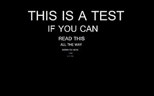 Minimalist Black Background with White Text Reading Test Challenge HD wallpaper