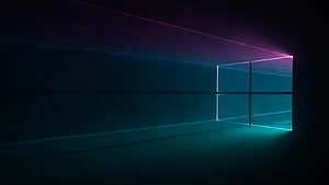 Windows 10 Dark Mode Neon Glow Abstract Minimalist Desktop Background HD wallpaper