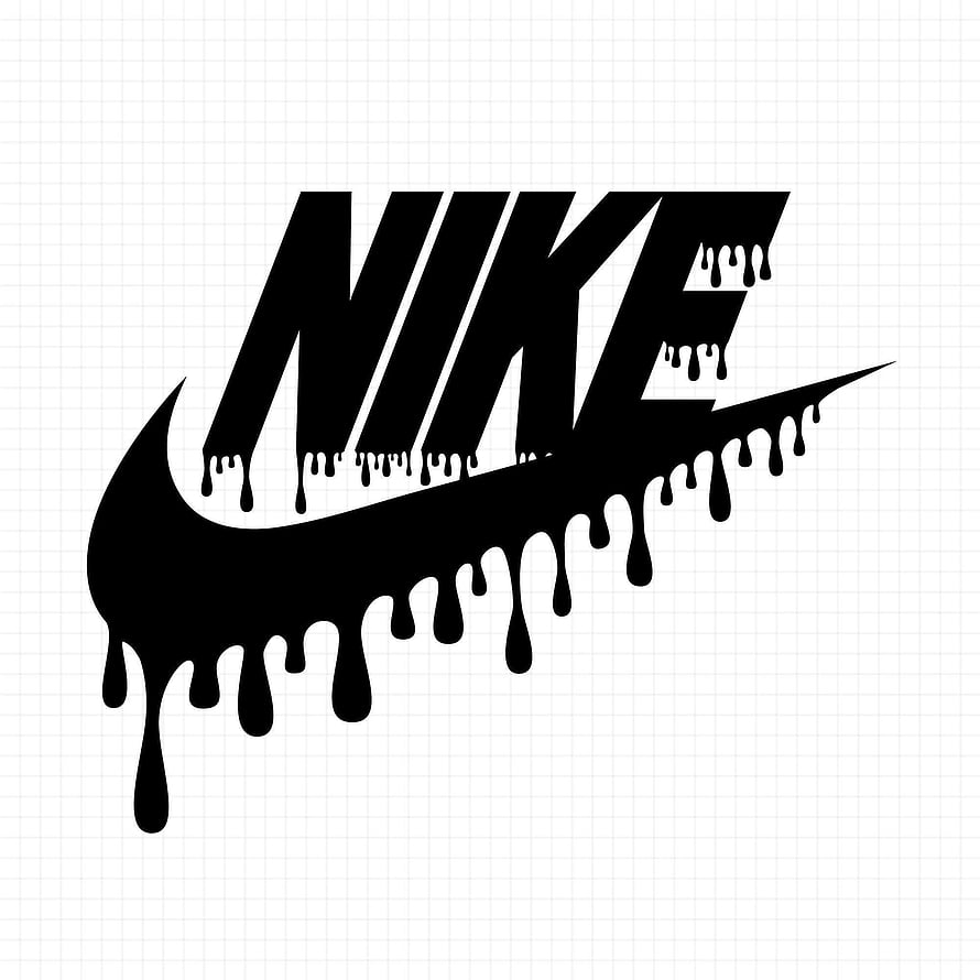 Nike Drip Logo Black and White Minimalist Streetwear Graphic Design HD phone wallpaper
