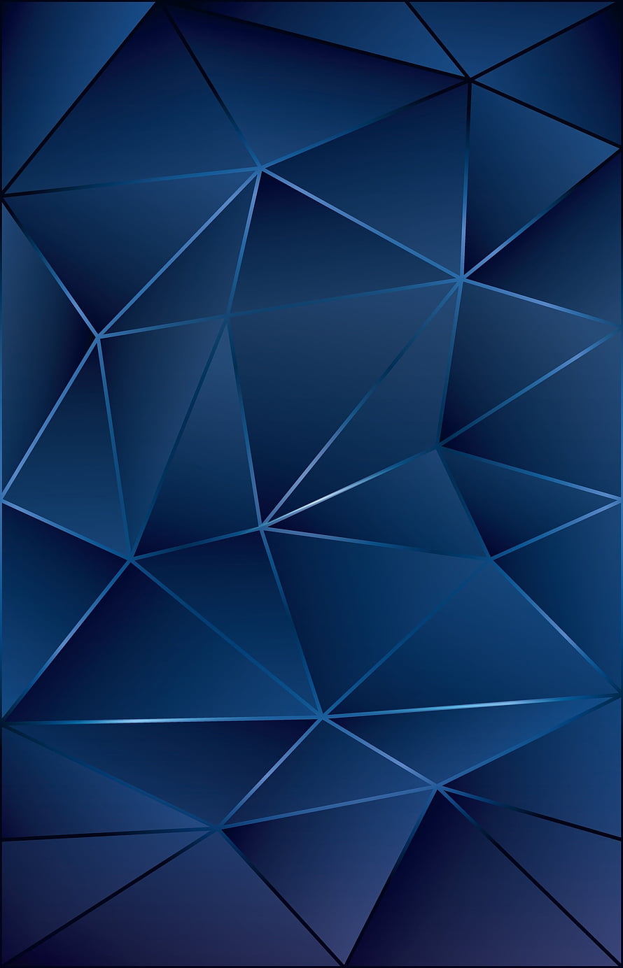 Abstract Geometric Triangle Pattern in Deep Blue Tones for Minimalist Digital Art HD phone wallpaper