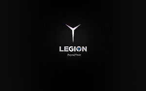 Lenovo Legion Gaming Brand Logo on Black Background HD wallpaper
