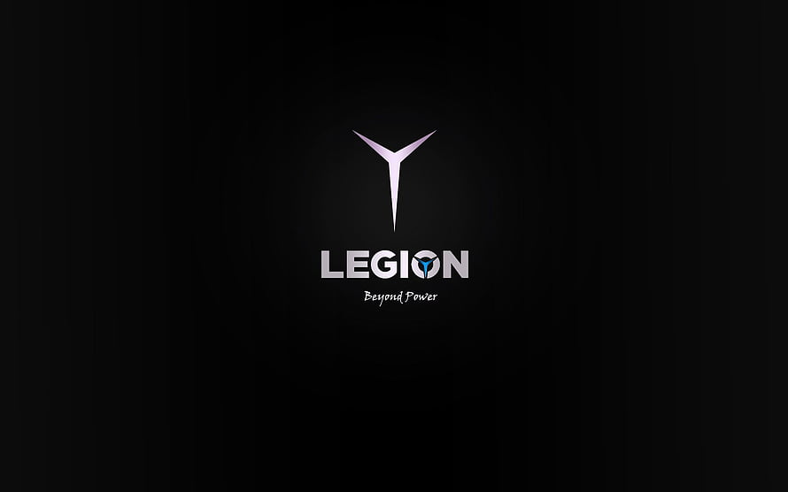 Lenovo Legion Gaming Brand Logo on Black Background HD wallpaper