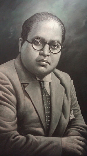 Babasaheb Ambedkar Formal Portrait in Suit and Round Glasses HD phone wallpaper