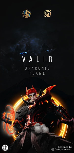 Valir Dragonic Flame Mobile Legends Bang Bang Character Artwork HD phone wallpaper