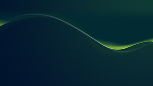 Dark Teal Abstract Wave with Glowing Green Light Trail Minimalist Background HD wallpaper