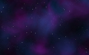 Violet and Blue Cosmic Nebula with Scattered Stars in Deep Space HD wallpaper