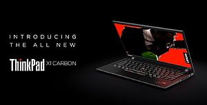 Lenovo ThinkPad X1 Carbon Laptop Product Shot on Black Background HD wallpaper