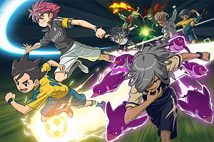 Inazuma Eleven Ares Archives Anime Soccer Team Action Scene HD wallpaper