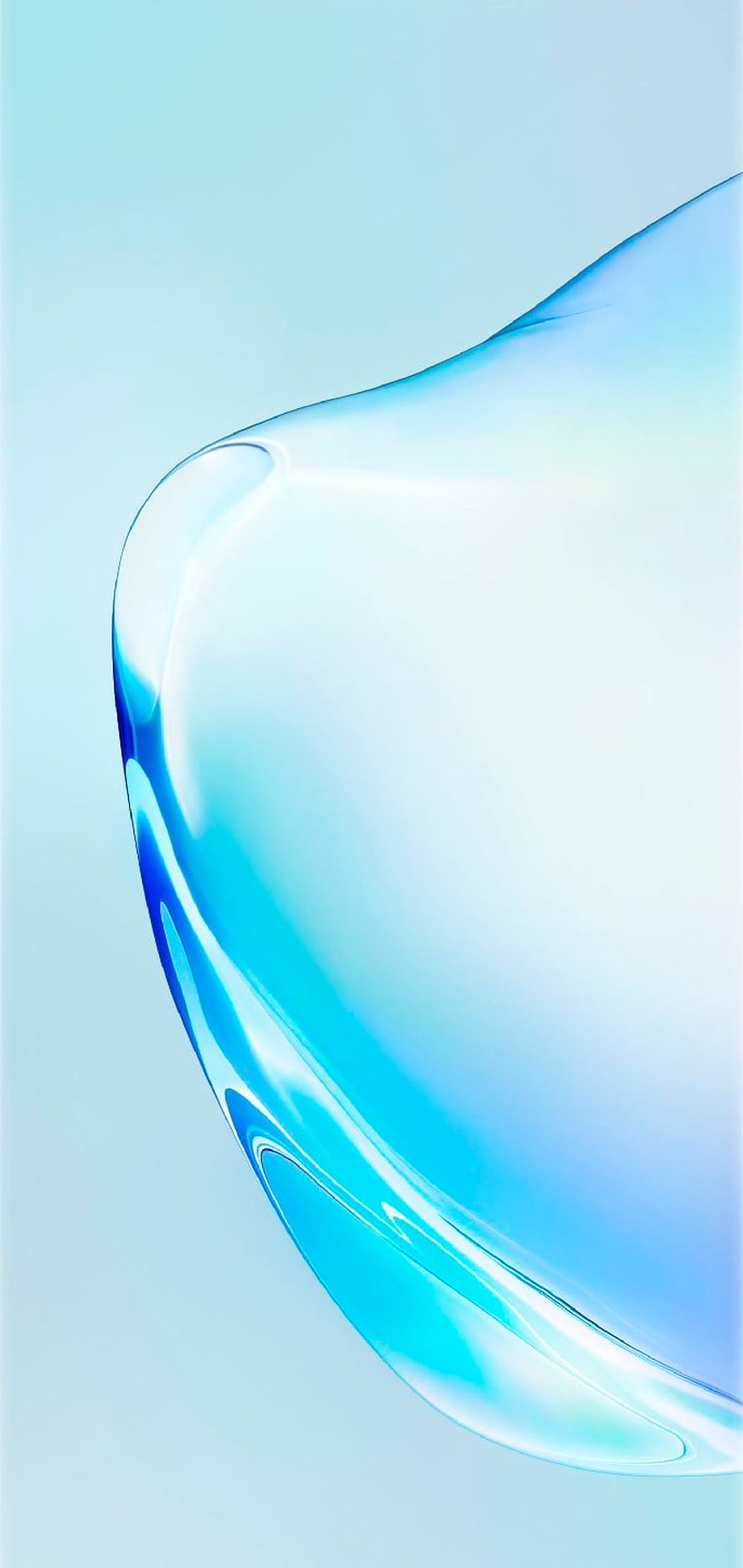 Samsung Galaxy Note 10 Default Blue Glass Abstract Wallpaper HD phone wallpaper