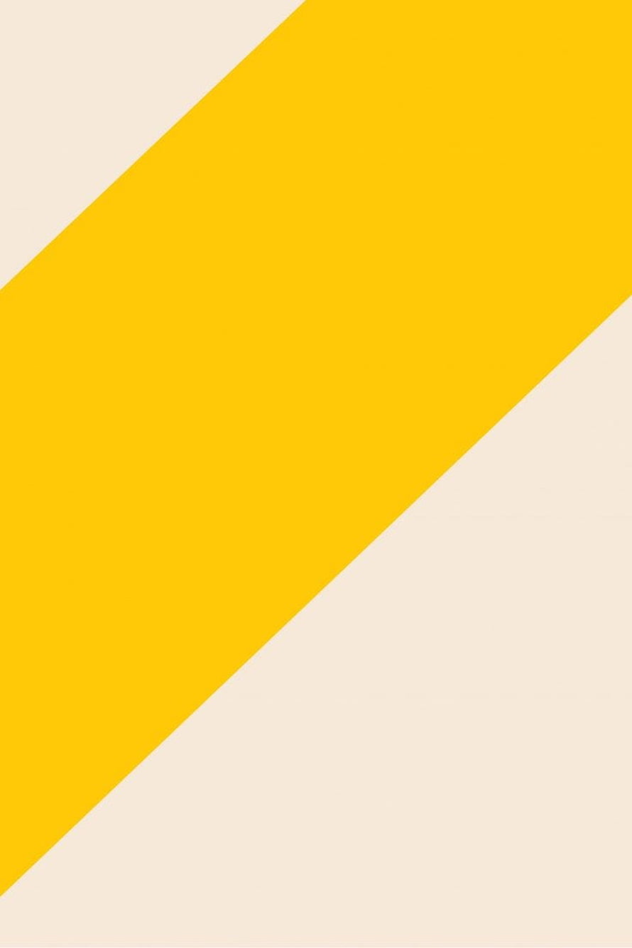 Minimalist Yellow Diagonal Stripe Poster Design with Cream Background HD phone wallpaper