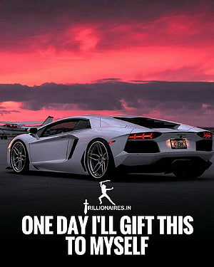 White Lamborghini Aventador Rear View Against Dramatic Pink Sunset Sky HD phone wallpaper