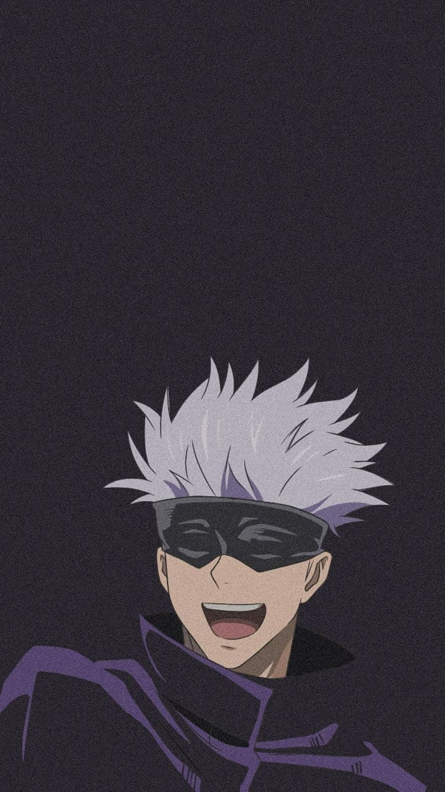 Gojo Satoru Jujutsu Kaisen Anime Character Portrait with White Hair and Black Mask HD phone wallpaper