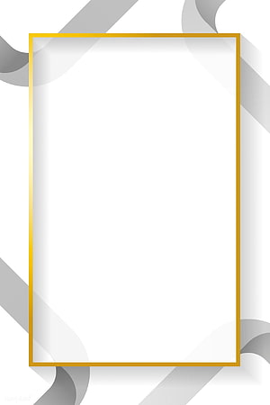 Minimalist Gold Frame with Abstract Gray Ribbons on White Background HD phone wallpaper