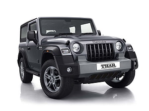 Mahindra Thar SUV Front Three-Quarter Studio Shot on White Background HD wallpaper