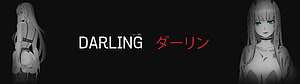 Darling in the FranXX Zero Two Dual Character Banner with Monochrome Art Style HD wallpaper