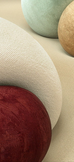 Minimalist Abstract Spheres in Earth Tones and Muted Pastels HD phone wallpaper