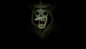 The Lich from Adventure Time in Dark Hooded Crowned Portrait HD wallpaper