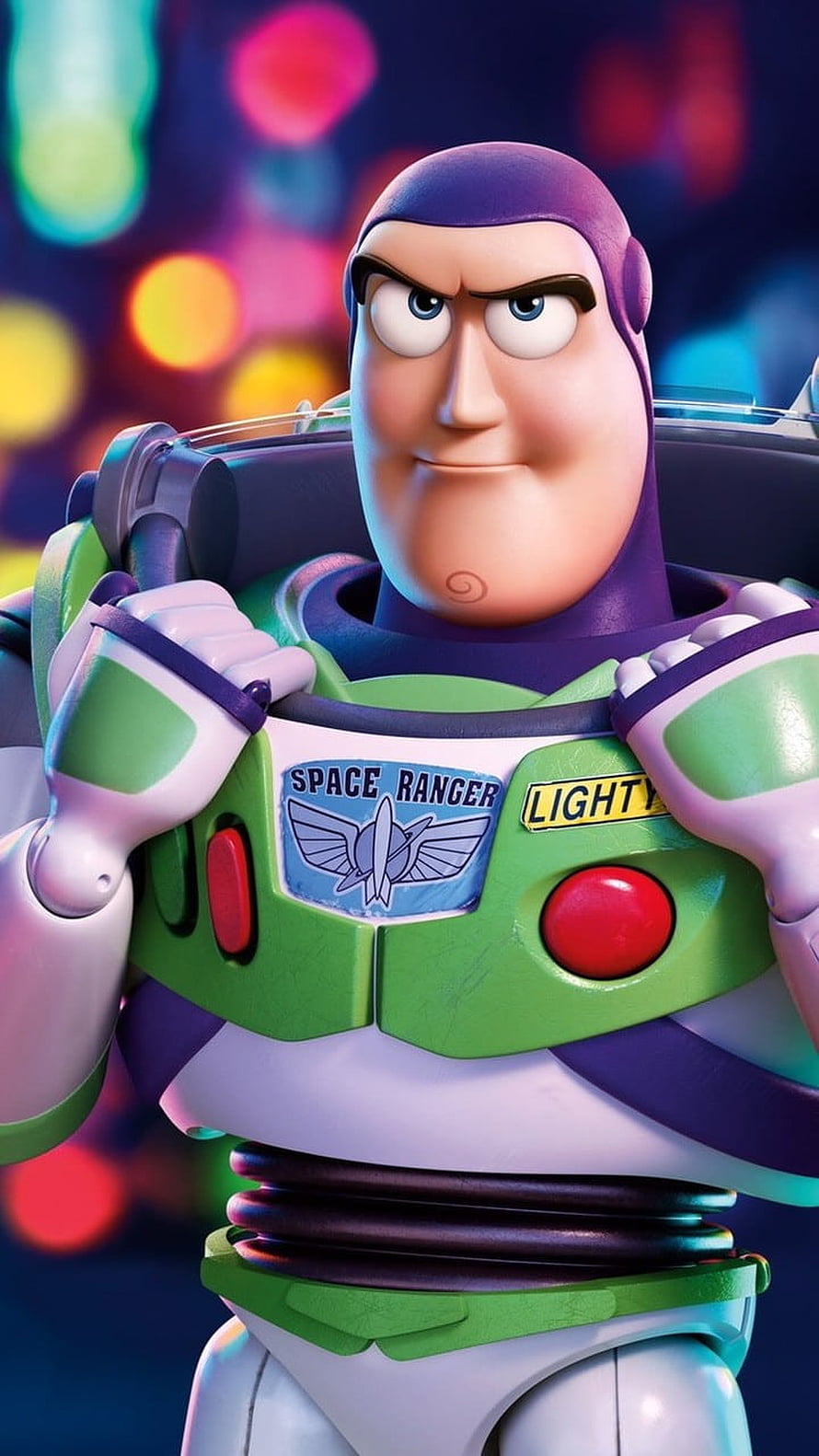 Buzz Lightyear Space Ranger Close-Up Portrait with Bokeh Background HD phone wallpaper
