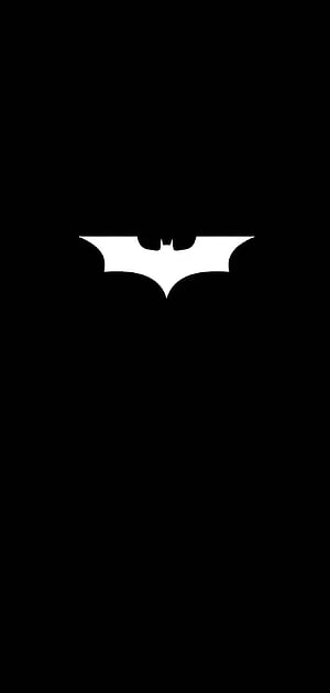 Minimalist Batman Logo on Black Background HD phone wallpaper