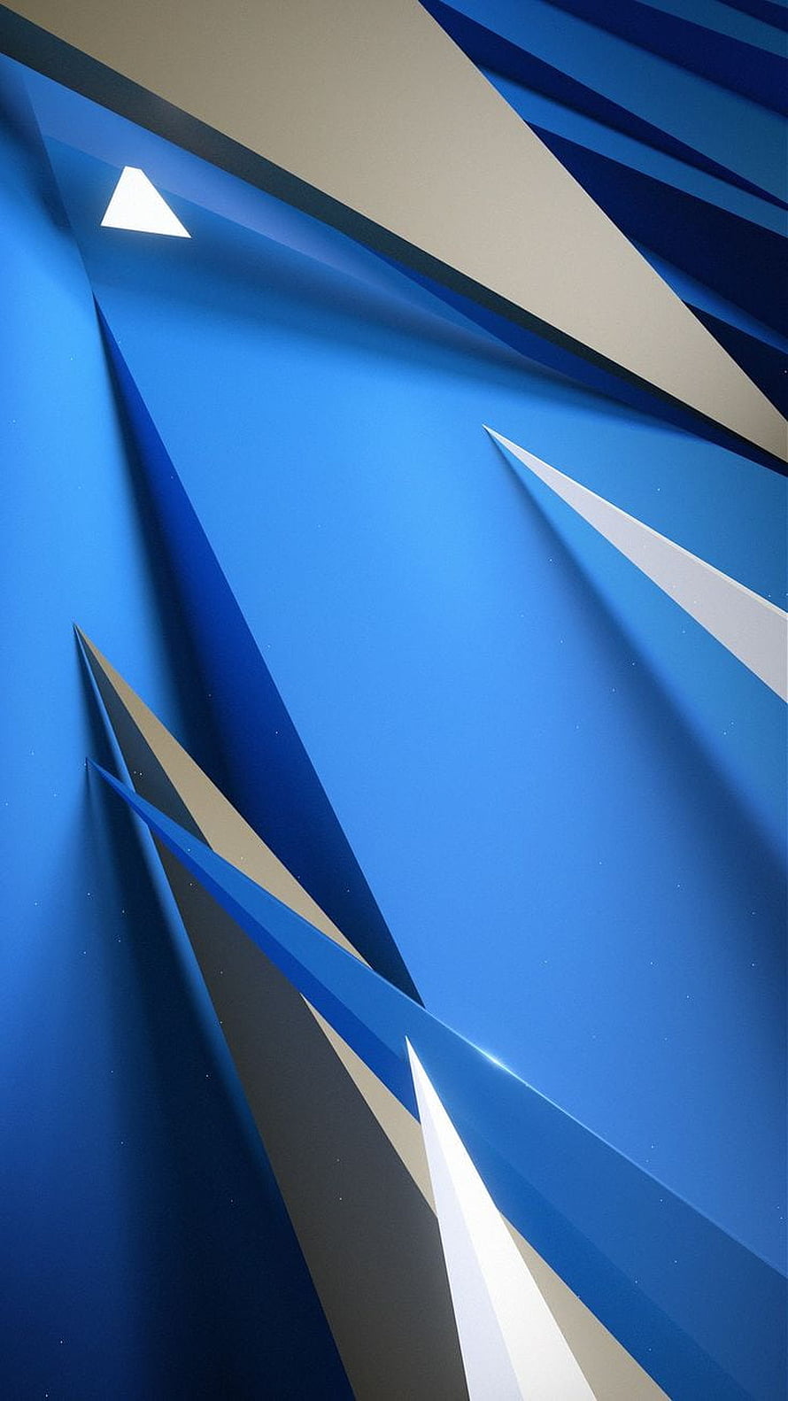 Blue and White Geometric Abstract Art with Sharp Angular Shapes and Minimalist Design HD phone wallpaper