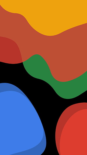 Google Pixel 5a Abstract Colorful Organic Shapes Wallpaper HD phone wallpaper