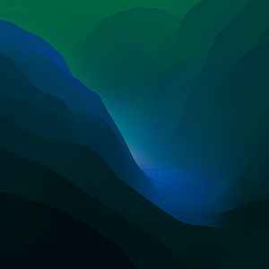Abstract Dark Mountain Landscape with Blue and Green Gradient Glow HD phone wallpaper