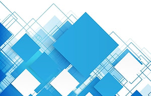 Modern Blue Geometric Abstract Background with Overlapping Squares and Grid Lines HD wallpaper