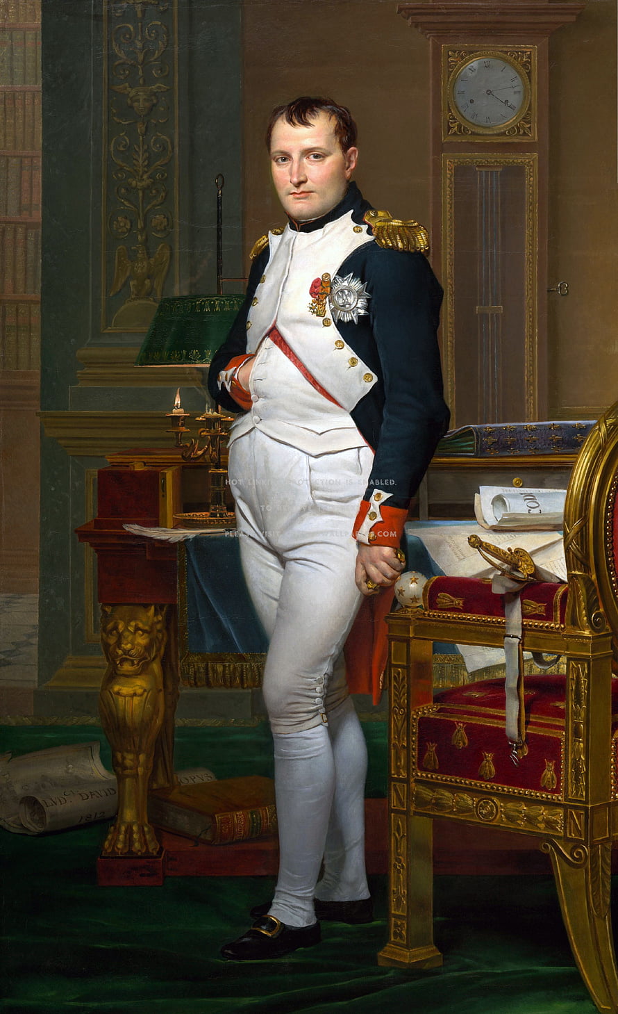 Jacques Louis David Portrait of Napoleon Bonaparte in His Study HD phone wallpaper