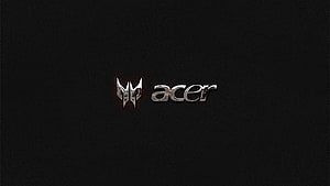 Acer Nitro Gaming Logo on Black Leather Texture Background HD wallpaper