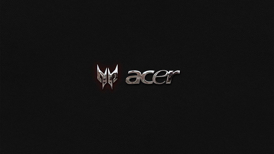 Acer Nitro Gaming Logo on Black Leather Texture Background HD wallpaper
