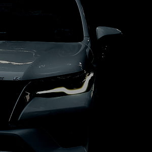Toyota Fortuner 2022 Front Headlamp and DRL Close-Up in Dark Setting HD phone wallpaper