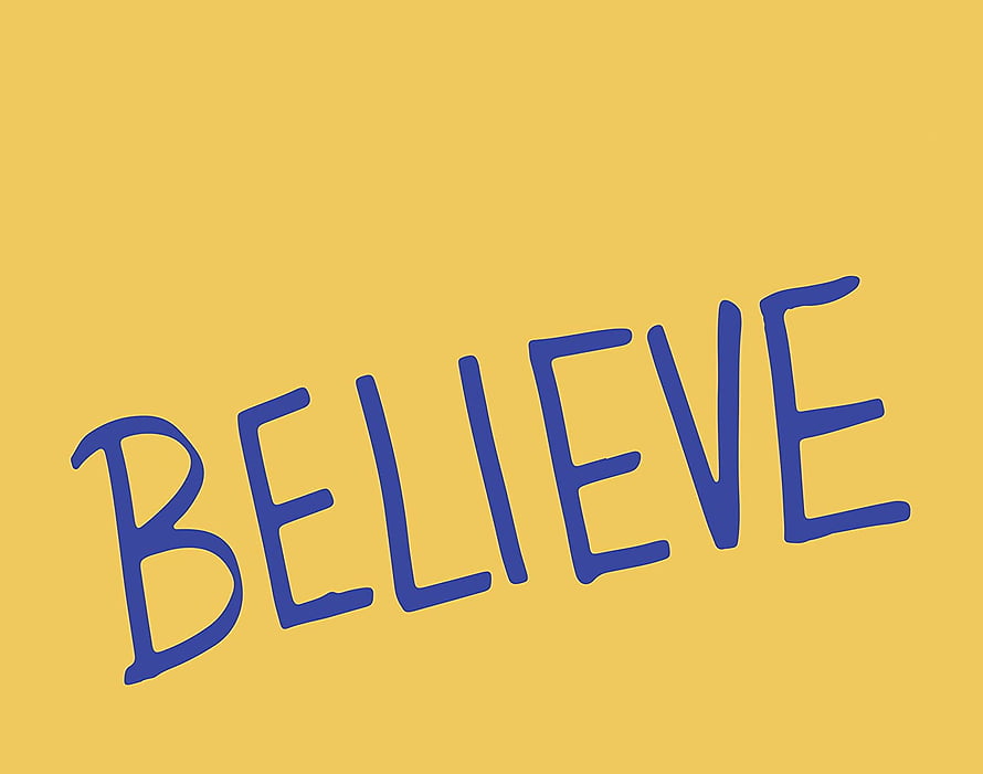 Ted Lasso Inspired Believe Sign with AFC Richmond Football Club Theme HD wallpaper