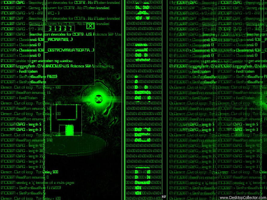 Green Terminal Code and Binary Data on Dark Background HD wallpaper