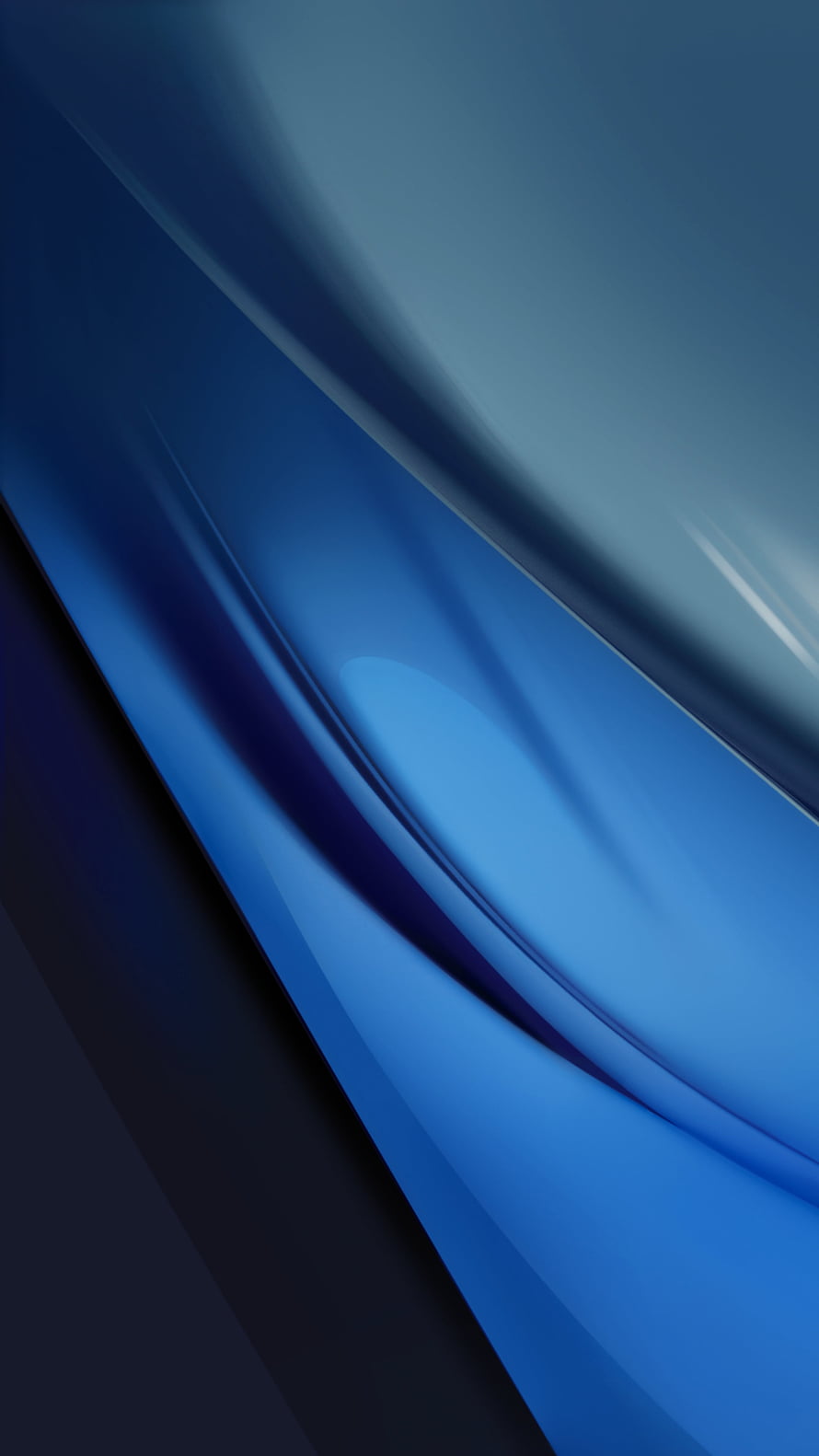Abstract Electric Blue Curves and Smooth Digital Waves with Deep Shadow Texture HD phone wallpaper