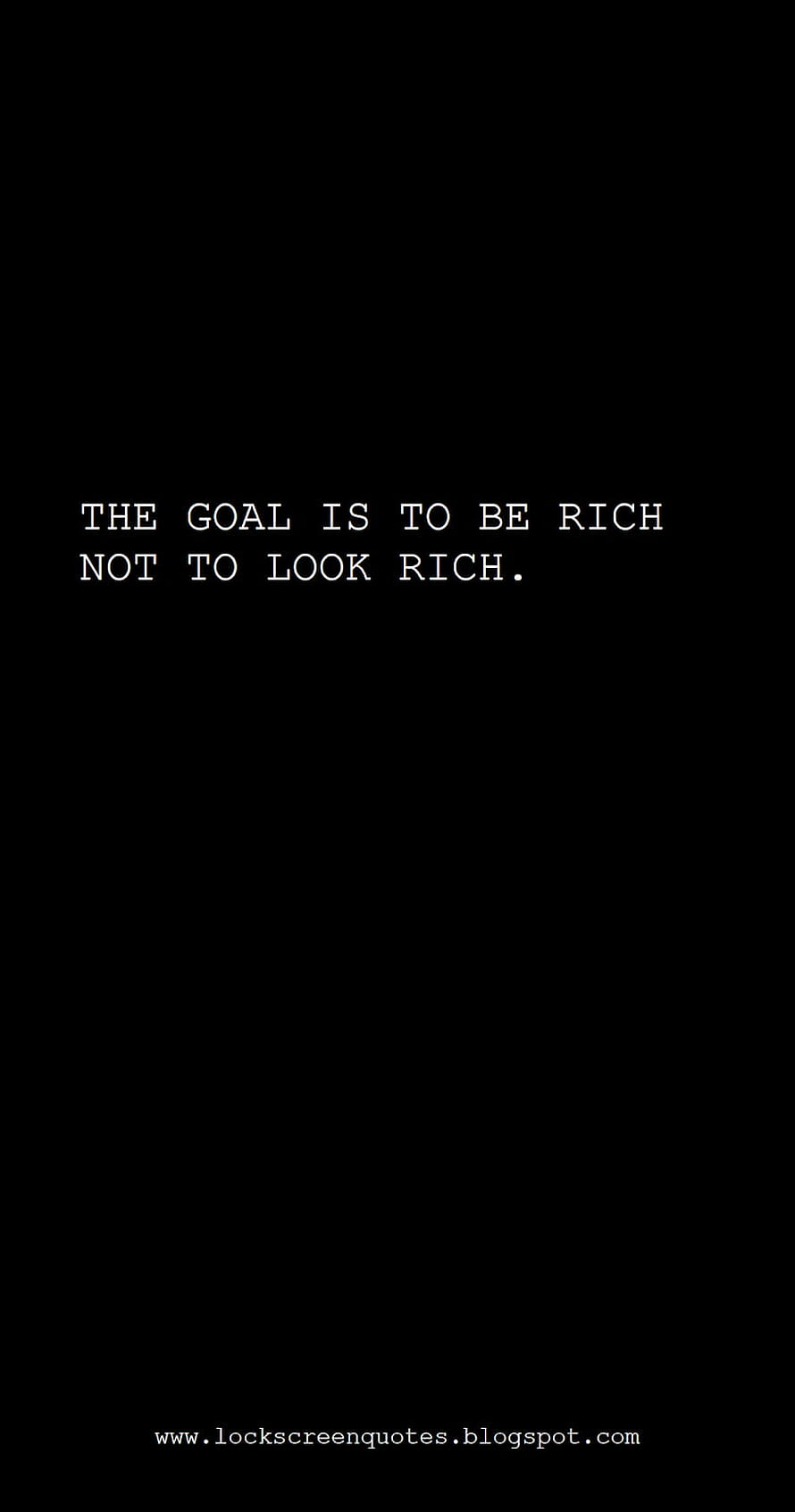 Minimalist Black Background with White Text Quote About Wealth and Appearance HD phone wallpaper