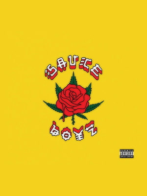 Eladio Carrión La Rose Album Cover Art with Red Rose and Yellow Background HD phone wallpaper